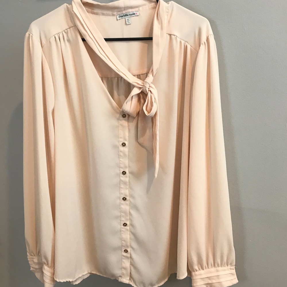 3x charlotte rouse blouse, cream